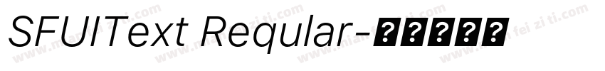 SFUIText Reqular字体转换
